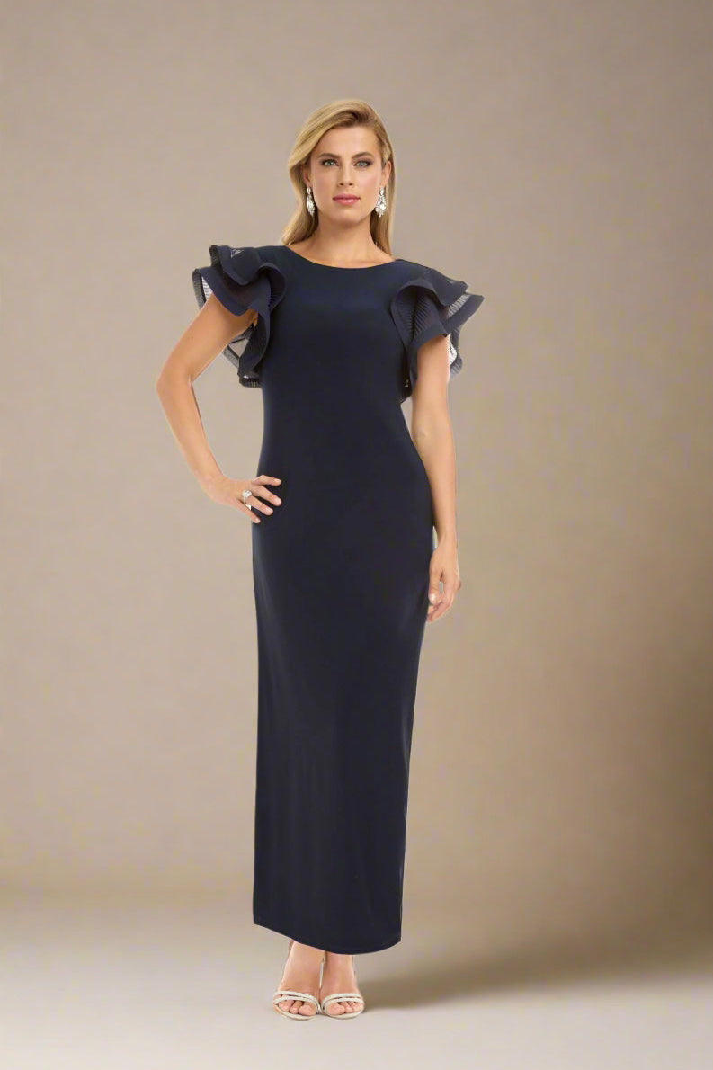 Frank Lyman Midnight Blue Gown 258025 | Women's Ruffle Sleeve Dress Uli's Santa Fe Frank Lyman Midnight Blue Gown 258025 | Women's Ruffle Sleeve Dress Uli's Santa Fe