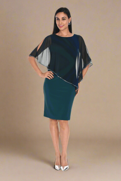 Ombre Chiffon Overlay Dress