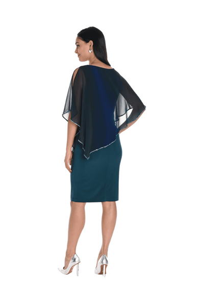 Ombre Chiffon Overlay Dress