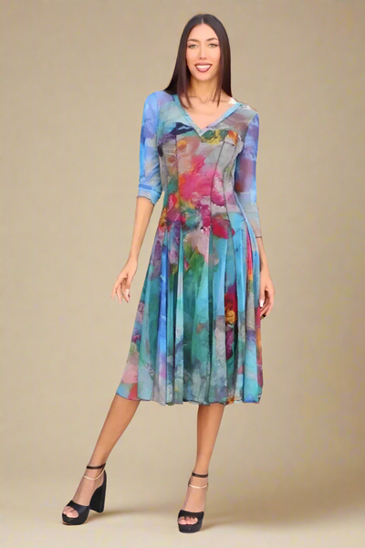 Fantasia Mesh Fit and Flare Dress