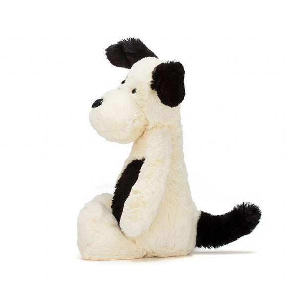 Bashful Black & Cream Puppy Stuffed Animal