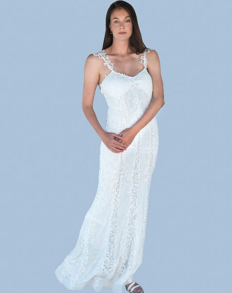 Fitted, Sleeveless Wedding Gown
