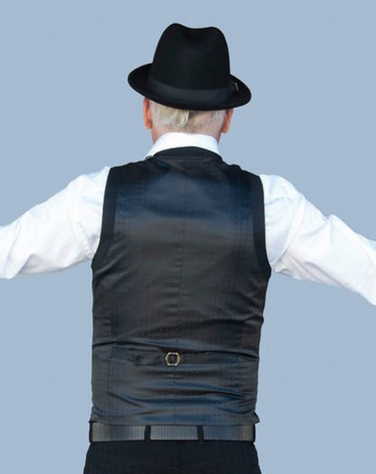 Men's Black Vest- Slim Fit