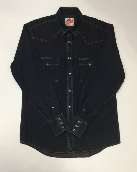 Denim Long Sleeve Shirt with Gorgeous Snaps