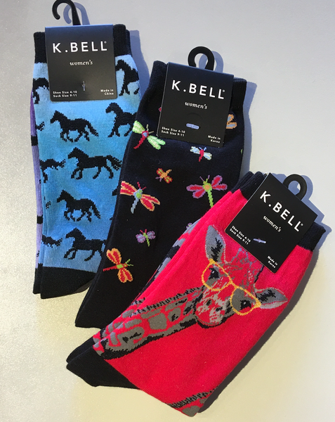 K-Bell Women's Socks in Three Styles