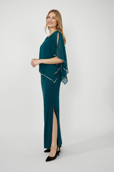 Jade Chiffon Overlay Dress