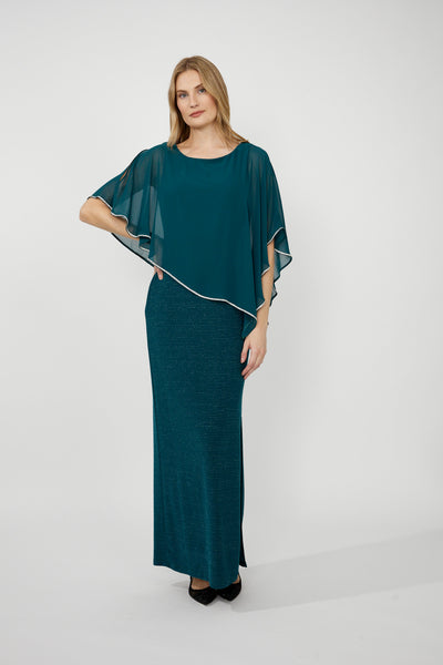 Jade Chiffon Overlay Dress