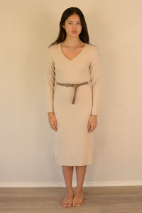 Rib Knit Long Sleeve Dress