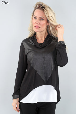 Cowl Neck Long Sleeve Top