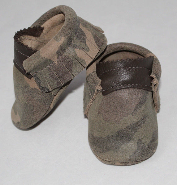 MishMoccs Cocoa Camo Moccasins