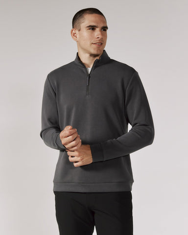 REV Anthracite Quarter-Zip Mock Neck