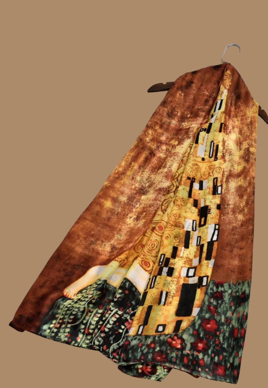Klimt The Kiss Silk Scarf