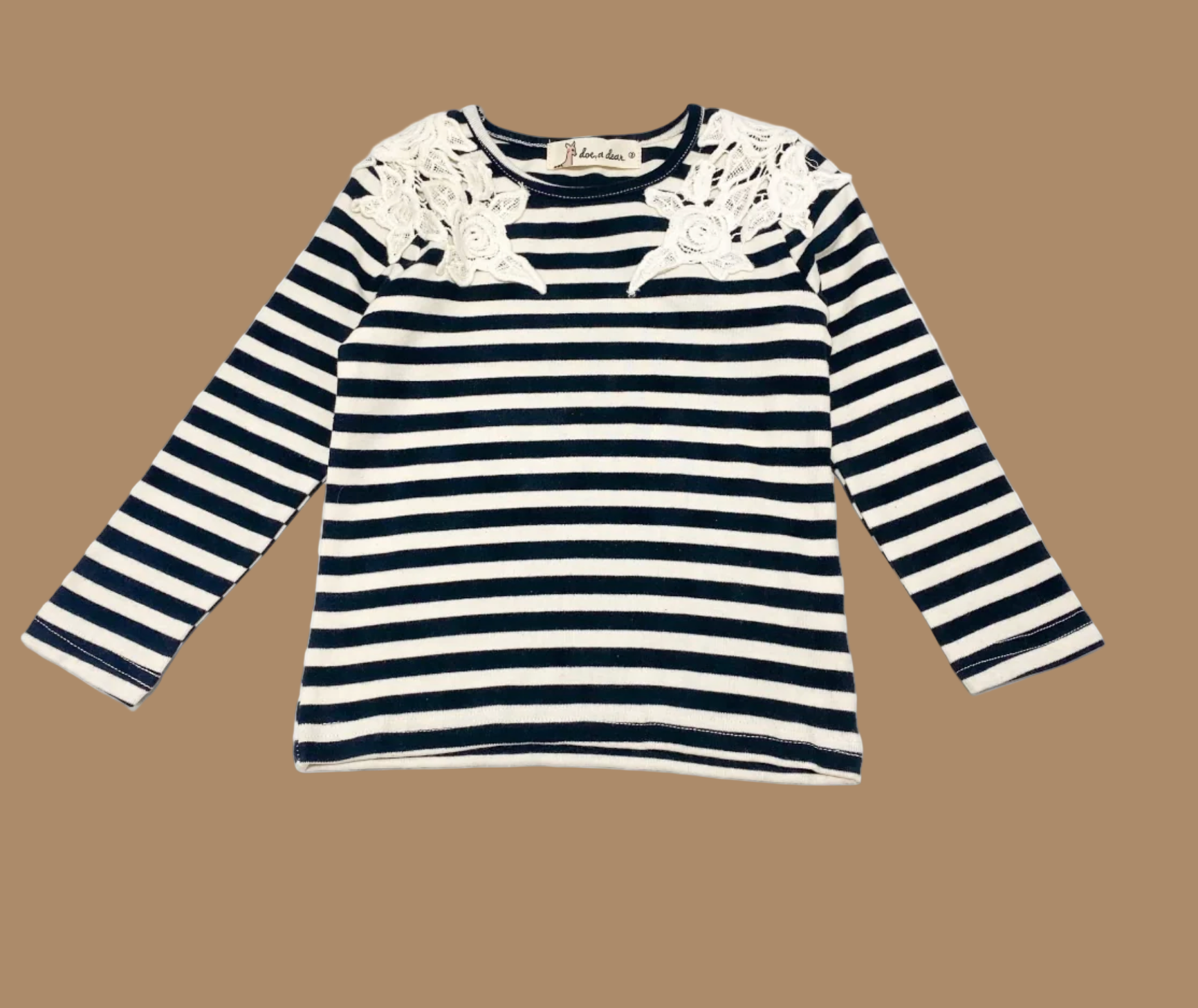 Lace Patch Stripe top