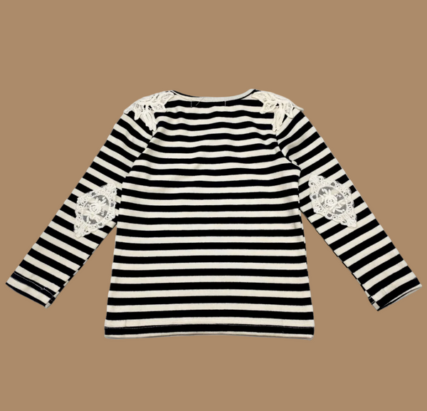 Lace Patch Stripe top