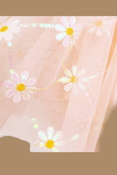 Floral Mesh Glitter Tutu