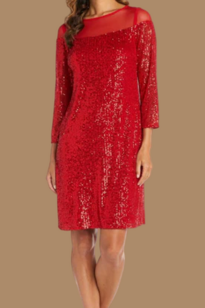 Sequin Illusion Dress