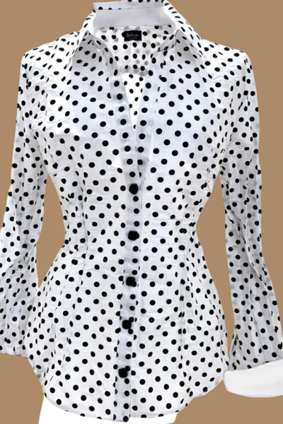 Parker white crinkle long sleeve