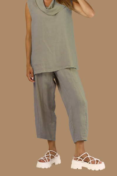 Linen cropped Pants