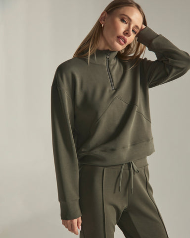 REV Crop Quarter-Zip Pullover