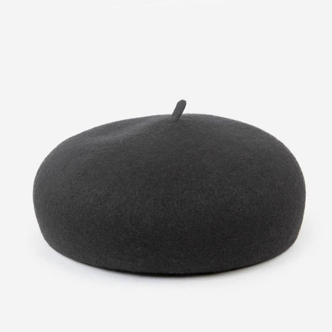 Large Drawstring Wool Beret