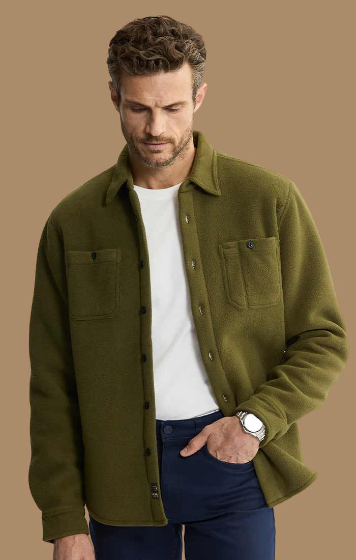 Sherpa Bonded Polar Fleece shirt Jacket