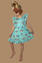 Roping and ruffles girls dress