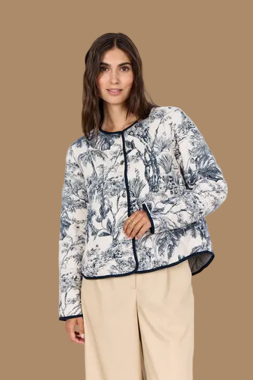 Reversible navy jacket