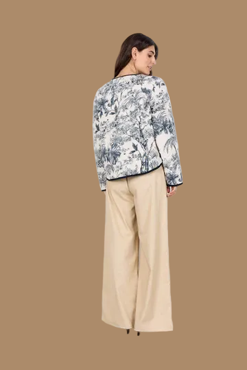 Reversible navy jacket