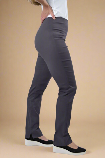 Black Zani Pant with Ankle Slit