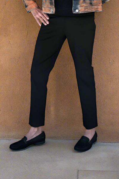 Black Zani Pant with Ankle Slit