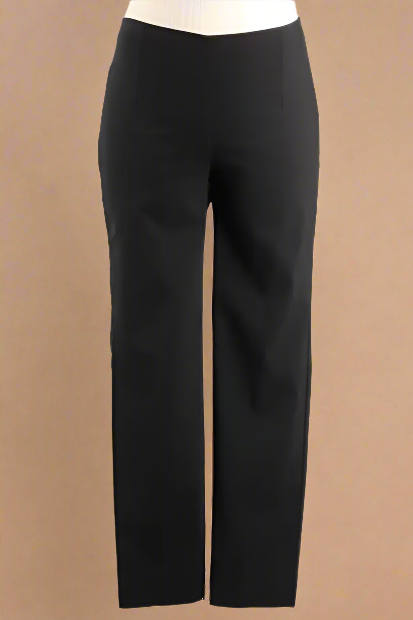 Black Zani Pant with Ankle Slit