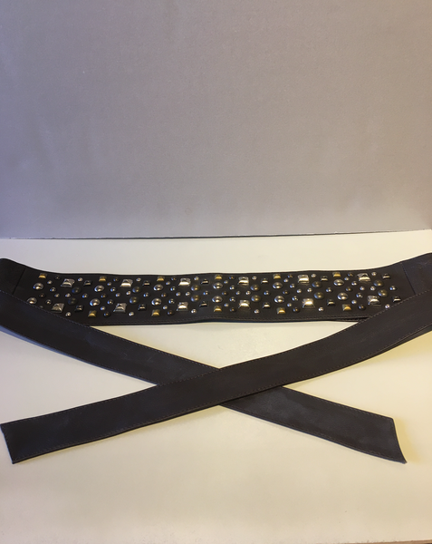 French Leather Belt with Studs