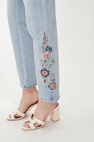 CHRISTINA STRAIGHT ANKLE, EMBROIDERED FLORAL
