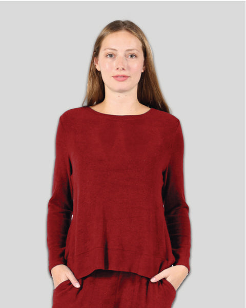 Softest Long Sleeve Sweater - In Grey or Red