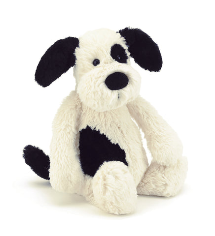 Bashful Black & Cream Puppy Stuffed Animal