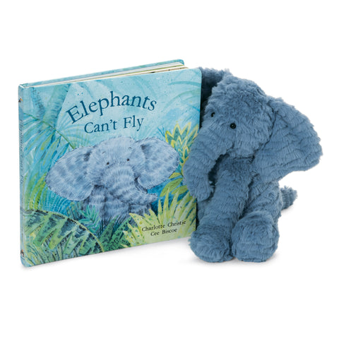 "Elephants Can't Fly" Book and Fuddlewuddle Elephant