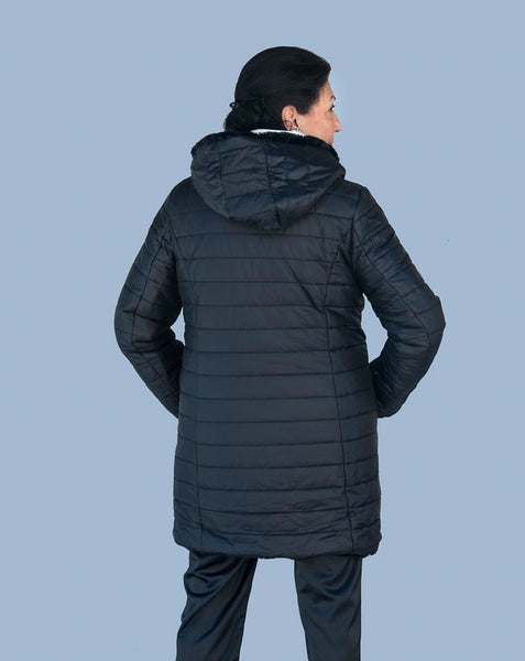 Cozy, Reversible, Synthetic, Italian Fur coat