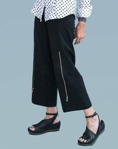 Wide Legged, Equestrian Pants With Zippers