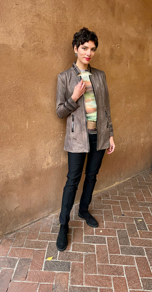 Insight Long Vegan leather Jacket