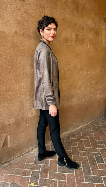 Insight Long Vegan leather Jacket