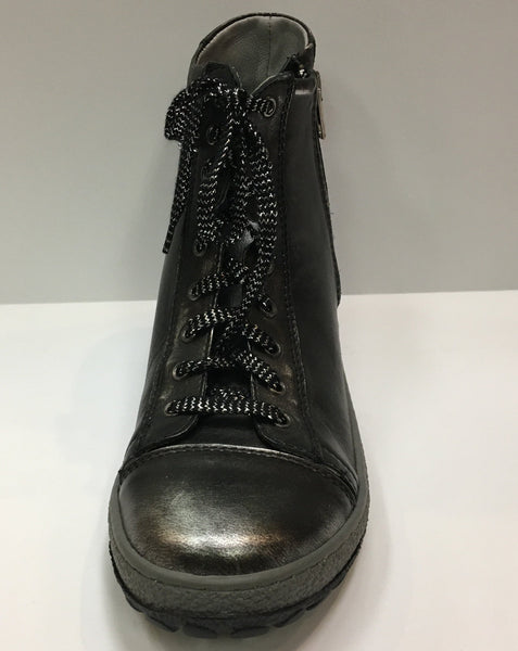 Silver Toned, Metallic Boot