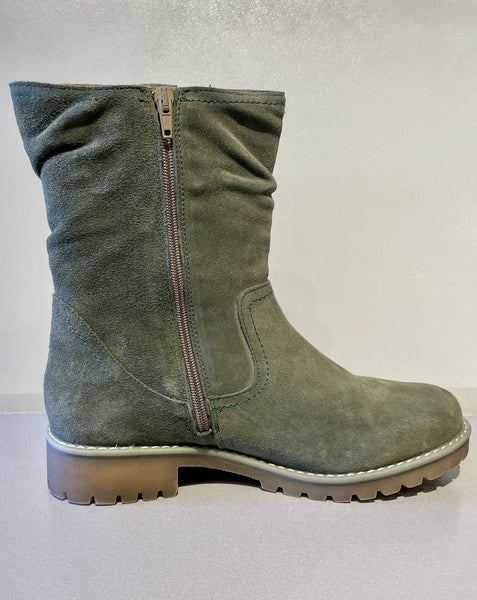 Suede, Sage Green, Low Top Boot