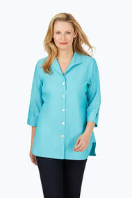 Tropic Blue Tunic- non iron