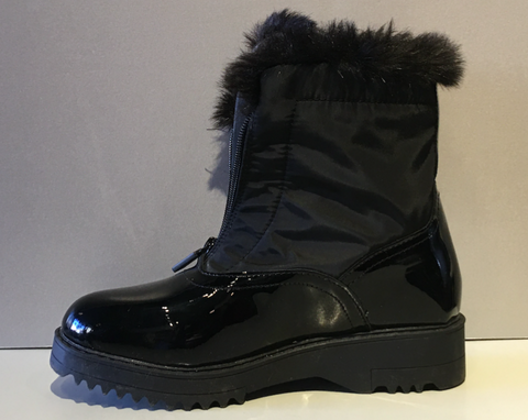 Fur Lined, Black Snow Boot