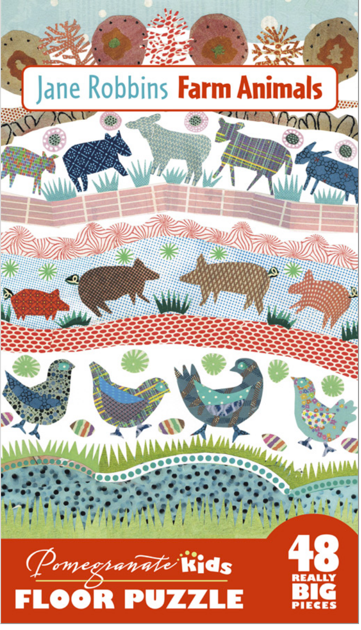 Jane Robbins, "Farm Animals" Big Pieces Puzzle