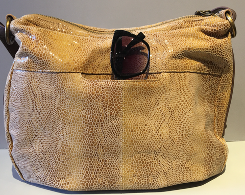 Honey Leather Snakeskin Bag
