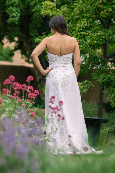 Classic Strapless Dress with Beadwork