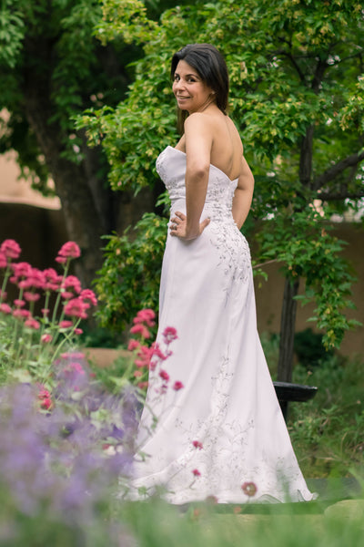 Classic Strapless Dress with Beadwork