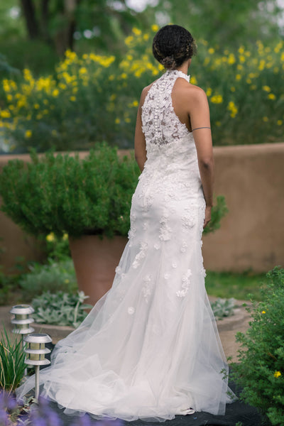 Sweetheart Dress with Embroidered Lace